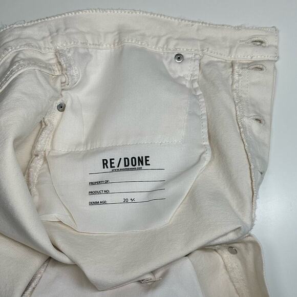 NWT | RE/DONE | 90s Low Slung Shorts | Vintage White | Size 29 - Picture 12 of 16